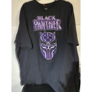 Marvel Black Panther Graphic Black Men's Cotton Jersey Crew Neck T-Shirt 3XL